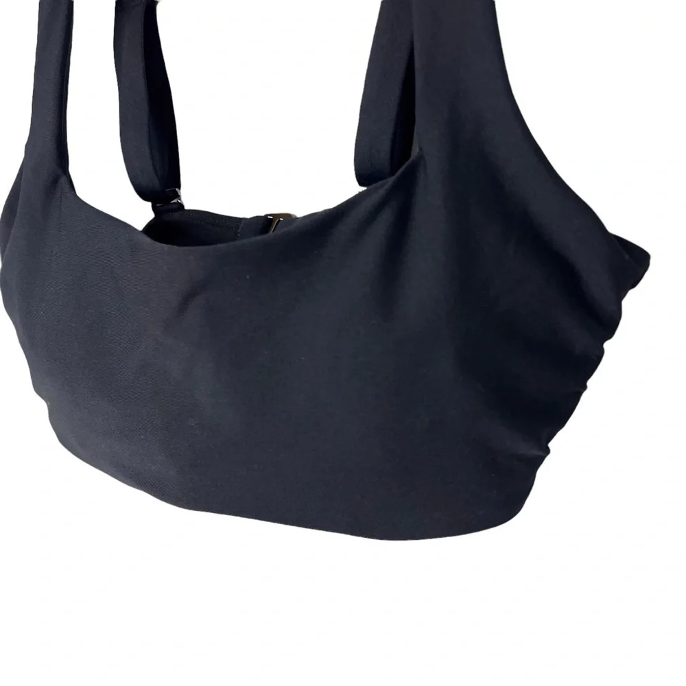 Athleta Square Neck Bra Cup Bikini Top Black Size 32 B/C Swim Wear - Picture 5 of 10